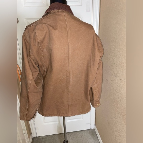 Vintage Carhartt C01 BRN Brown Canvas Blanket Lined Work Jacket Mens Size 50 - Picture 3 of 12